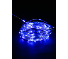 Гирлянда-проволока 10м, 100 неоновых синих ламп НУ-3002