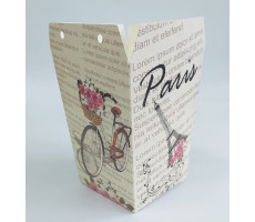 Коробка цветочная картон "Велосипед", разм. кор. 12*9*15 см