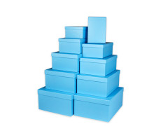 Коробка Классика голубой (19*13*7,5-37,5*29*16см)