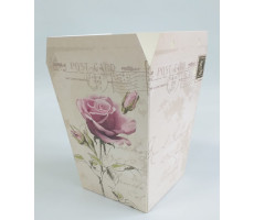 Коробка цветочная картон "Роза", разм. кор. 12*9*15 см